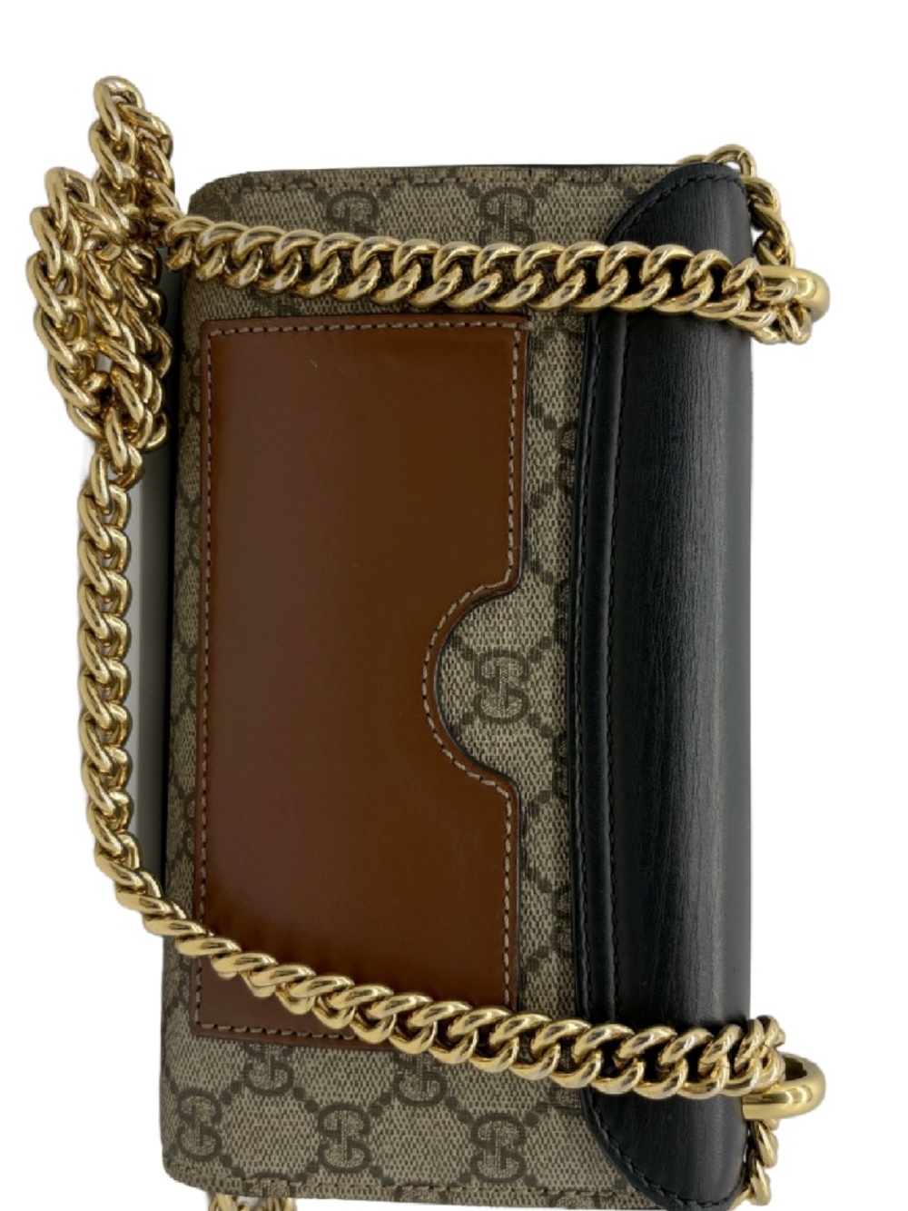 Gucci Padlock GG Supreme Small Chain Shoulder Bag Black Leather Gold Hardware - Picture 3 of 13